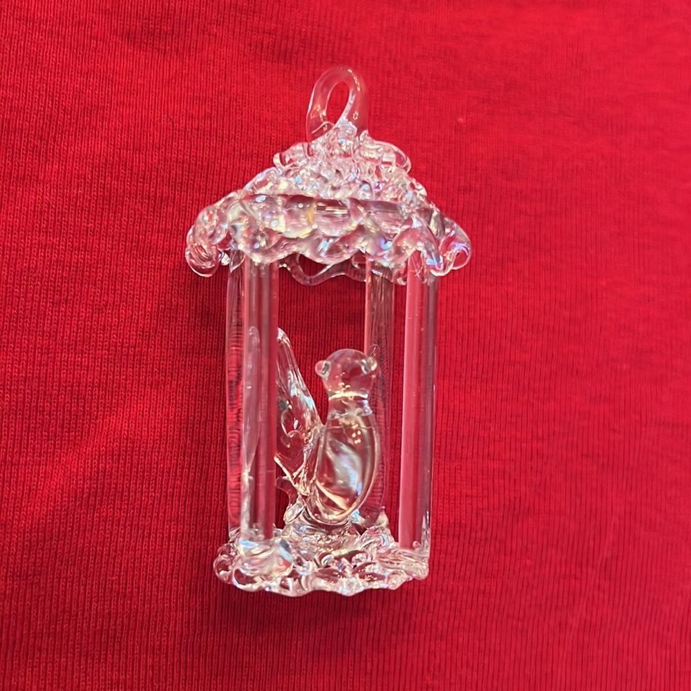 Vintage Glass Christmas Ornament Set of 5 Gold accents - Picture 3 of 5